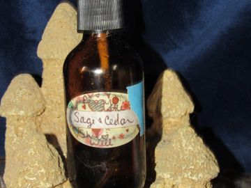 $10 per bottle
$5 for refills
Sage and Cedar Spray is a liquid version of smudging.