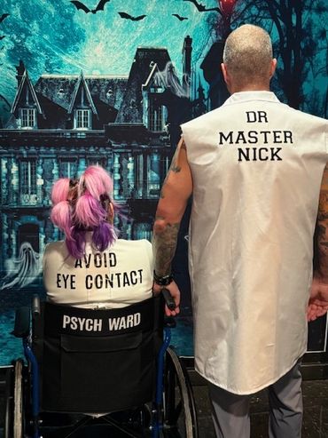 Dr Master Nick & Loony Lady Dee at Club Tempted Halloween Party