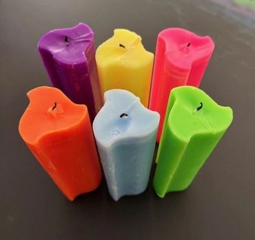 Fluorescent Candles purchased immediately after Kinktasia from Too Hot to Handle Candles.