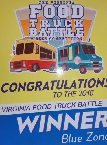 Award for forst place at Virginia State food truck rodeo. Key west Fish Tacos