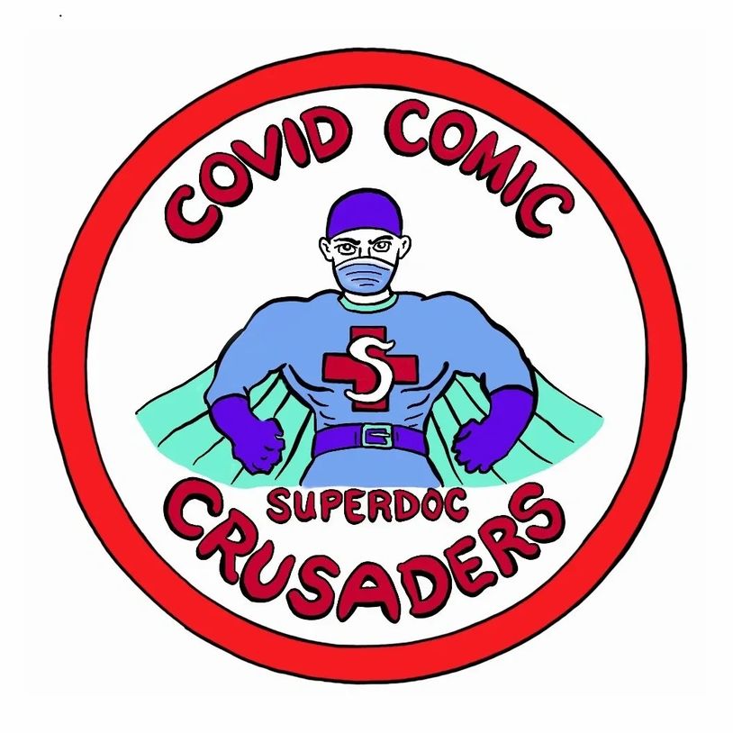 richard rose author covid comic crusaders superdoc coronavirus cartoon health infecto superhero 