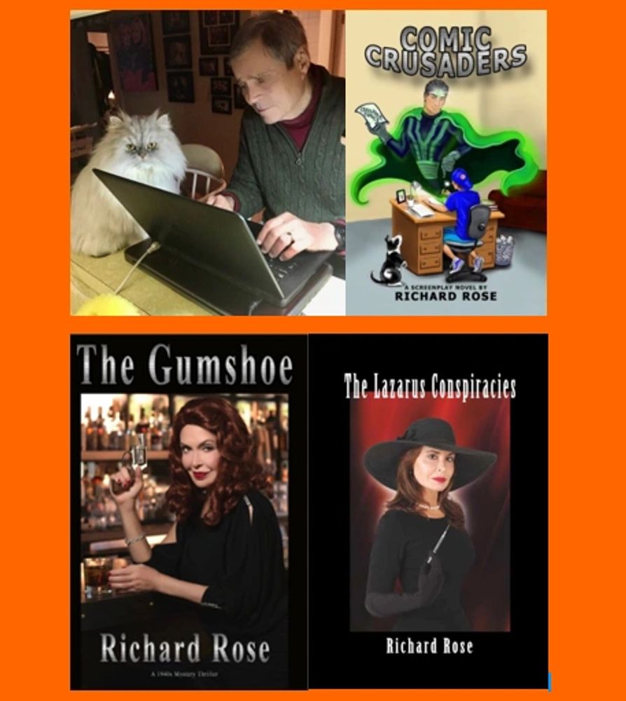 richard rose, author, gumshoe, lazarus, conspiracies, books, comic, crusaders, crime, mystery, drama
