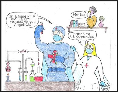 covid comic crusaders richard rose author cartoon series coronavirus chicago superdoc infecto
