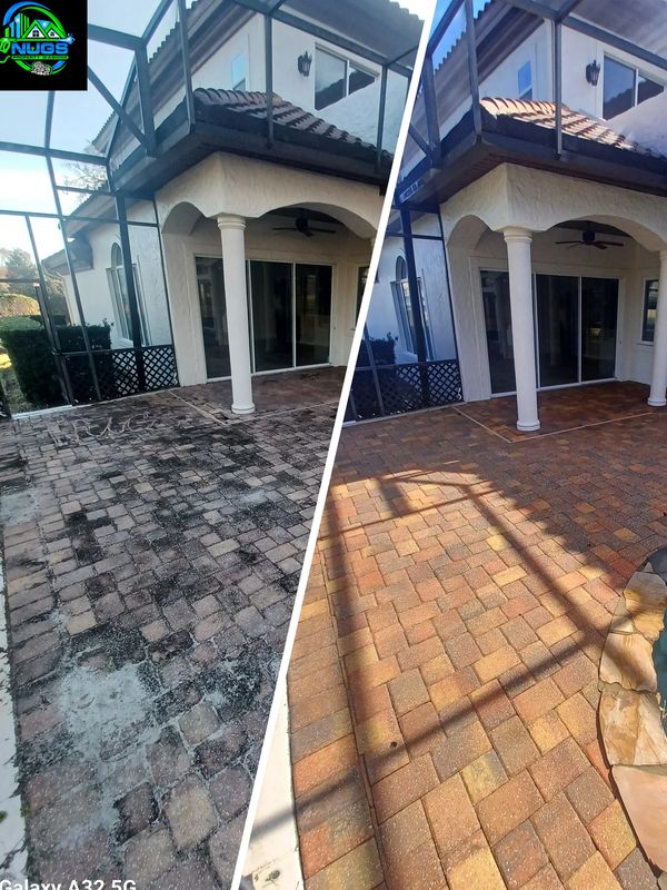 Just a simple clean pavers