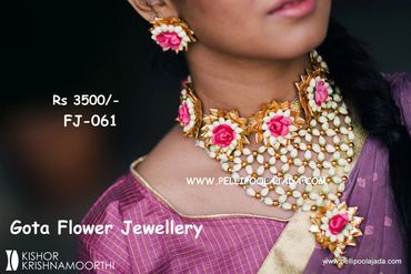 Pellipoolajada_FlowerJewelry_Warangal: Best flower jewellery, affordable flower jewelry, haldi jewel