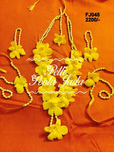 Pellipoolajada_FlowerJewelry_Guntur: Best flower jewellery, affordable flower jewelry, haldi jewelry