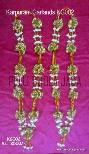 Pellipoolajada_KarpuramGarlands_Warangal: Aromatic Karpuram Garlands for wedding
