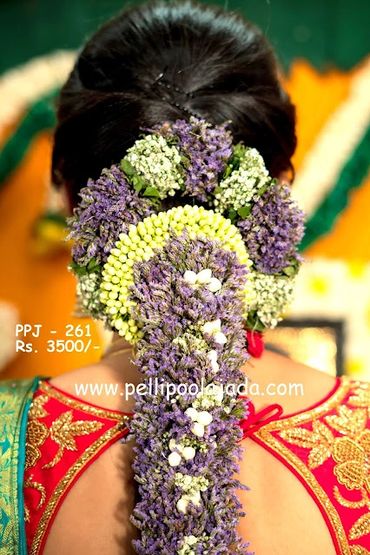 Purple poolajada with purple veni and  floral veni