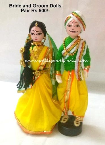 Pellipoolajada_WeddingDolls_Mumbai: Wedding dolls representing bride and groom