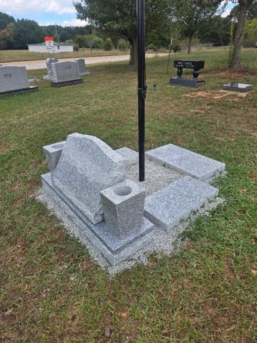 Gray Flat Grave Markers in any size with saw side or BRP