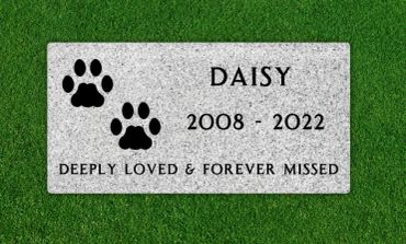 Gray Pet Flat Grave Marker