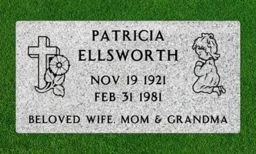 Gray Flat Grave Markers