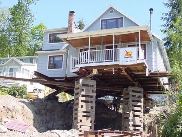 Repositioned house on property to comply with property line setbacks