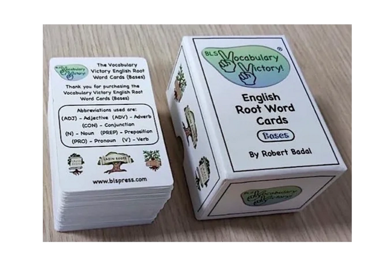 Vocabulary Victory English Root Word Cards.