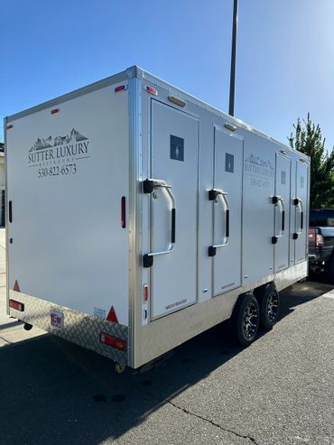 4-stall luxury restroom rental