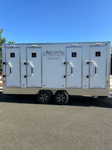 4-stall luxury restroom rental