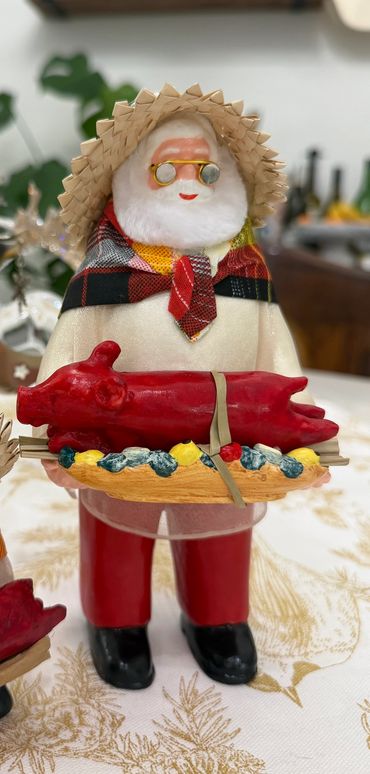Pinoy Santa holding a lichen