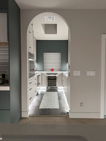 Pantry under cabinet and toe lighting installation