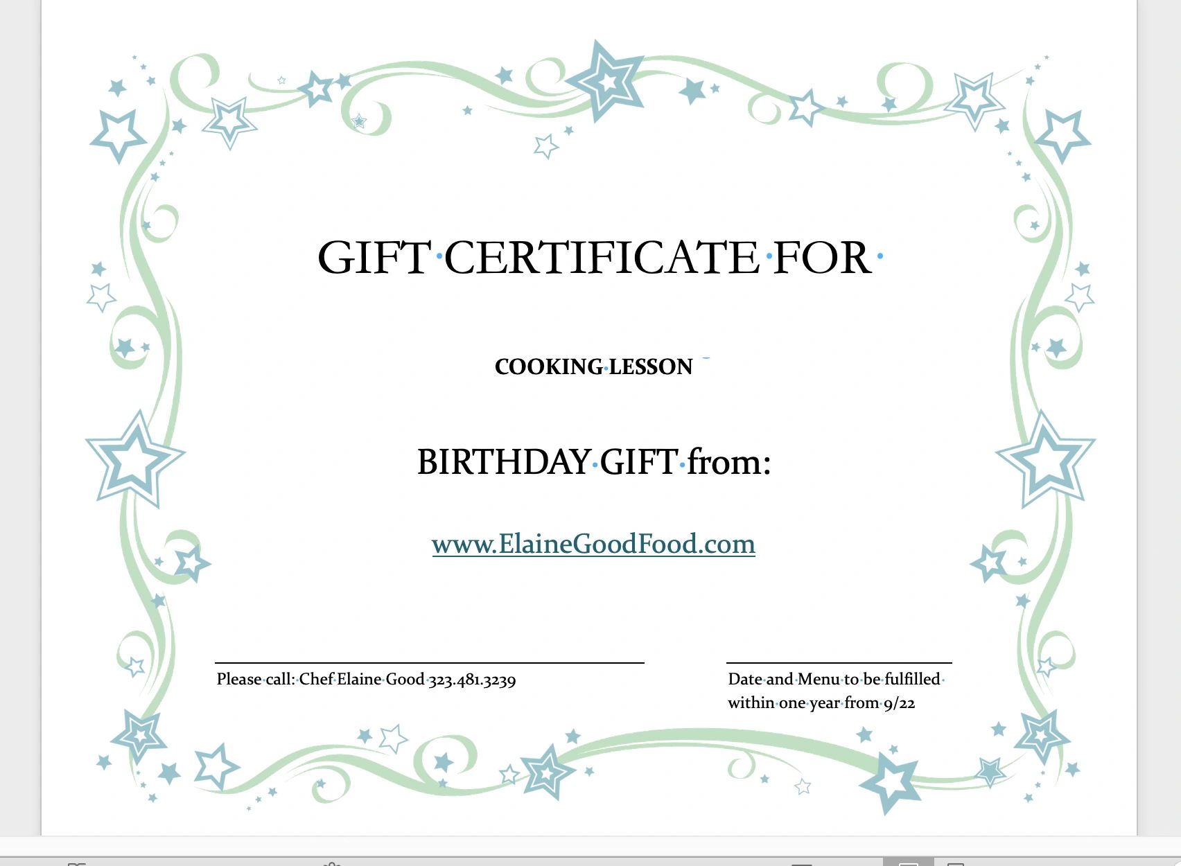 This Gift Card can be emailed or printed to present to your reciepant. Gift Card is available for E-
