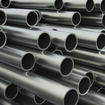 Image of a pile of stainless tubes similar to the tubes with the Angle-Rite clamp.