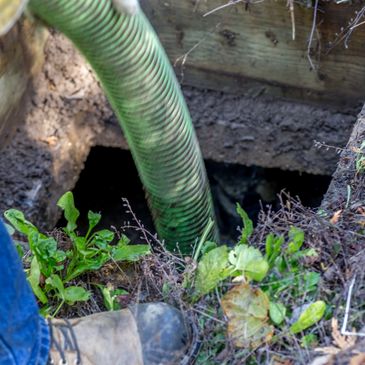 Septic Pumping, Septic Service. Septic Maintenance. Sanitation works pumping out a septic tank