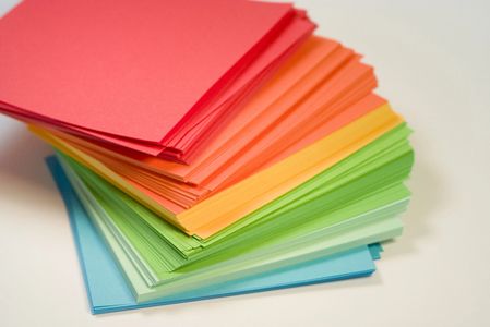 Vibrantly colored rainbow Post-it notes