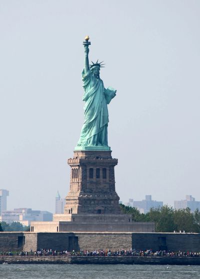 Statute of Liberty symbolyzing many freedoms granted under the constitution of the United States