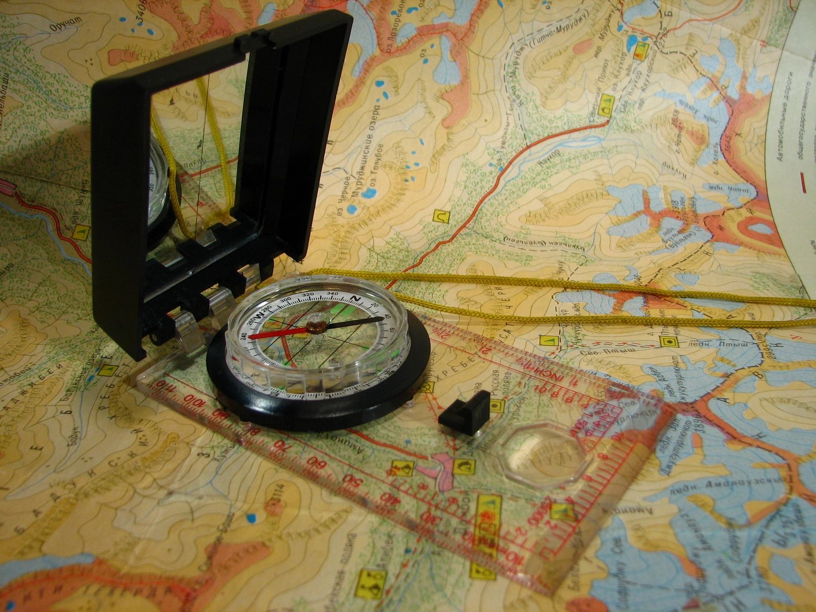 Road map and compass