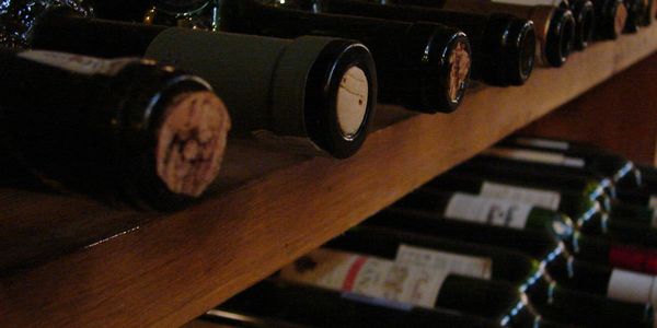 Library wines on a cellar