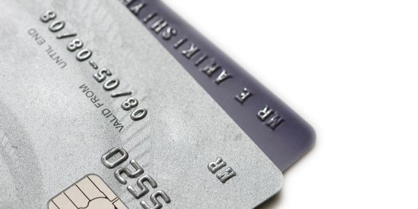 Close-up of credit cards