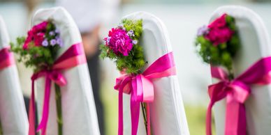 Guernsey wedding decoration outdoor ceremony 