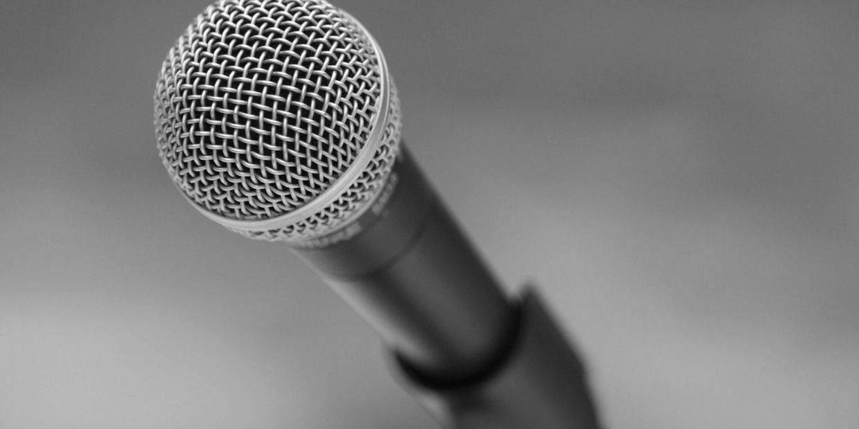 Microphone for speaking engagements.