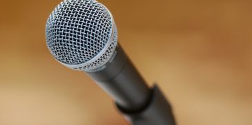 Microphone representing speaking engagements