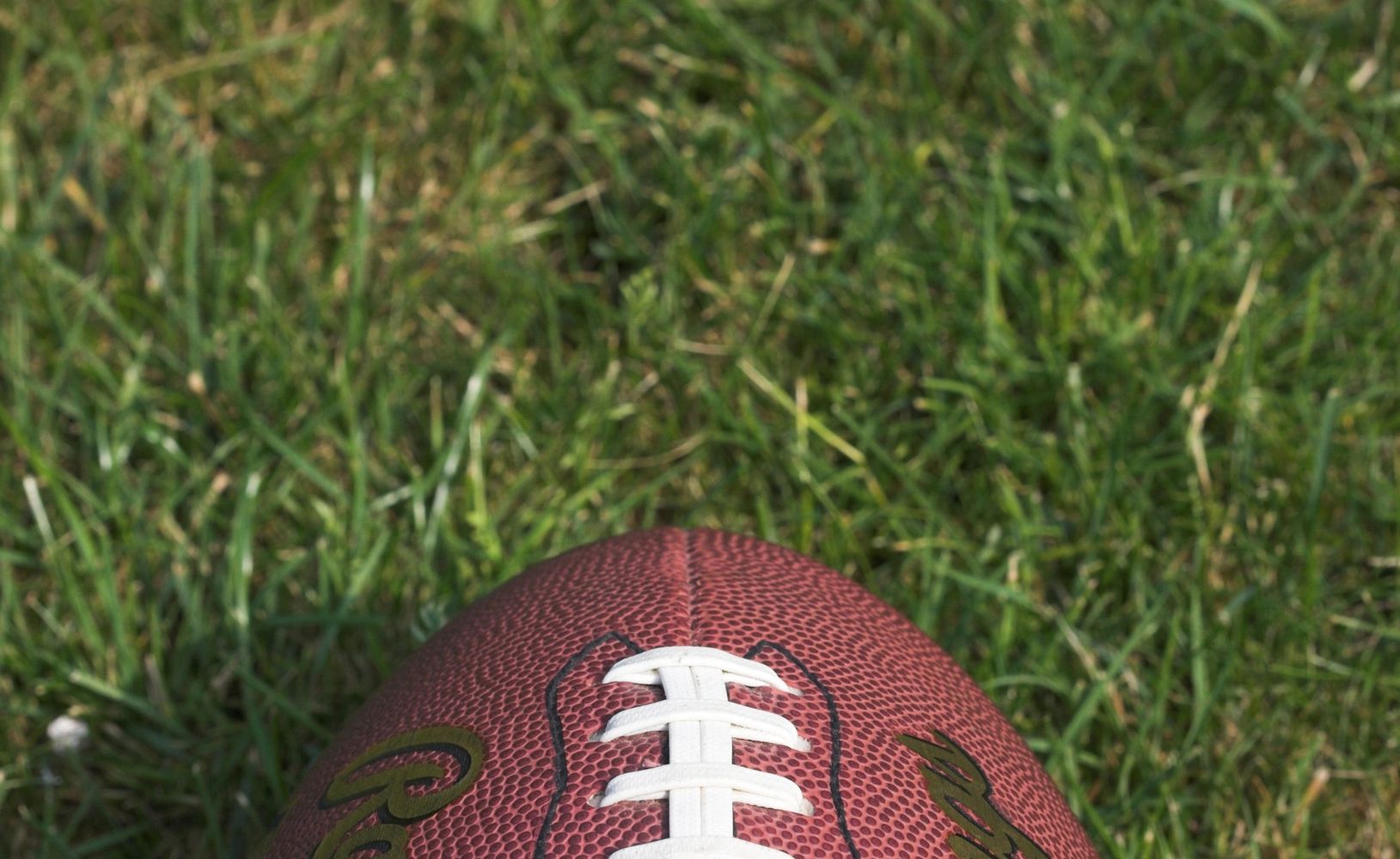 Football on a grass field