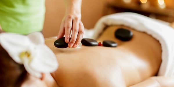 Example of hot stone massage
