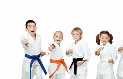 children doing karate