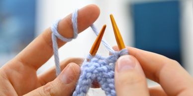 Closeup image of knitting 