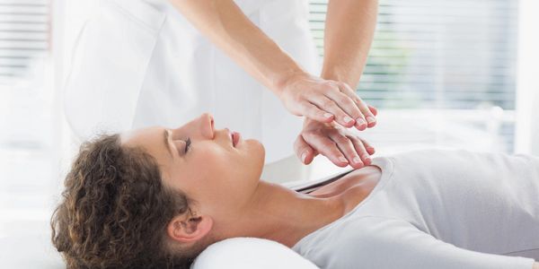 Reiki can include hovering my hands over a specific spot on a client's body