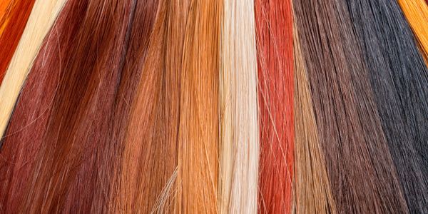 Multicolored Strands of Hair