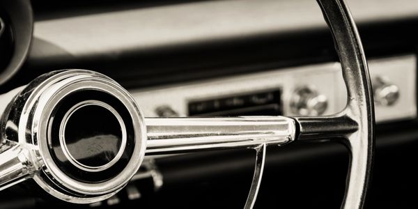 Automotive interior steering wheel and dash board
