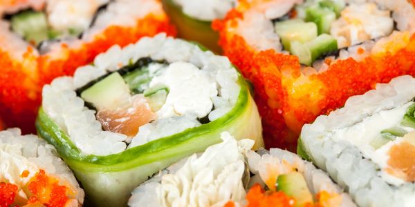 Combination of sushi rolls