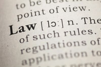 Excerpt of definition of law from legal dictionary.