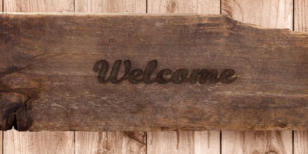 stock photo welcome sign
