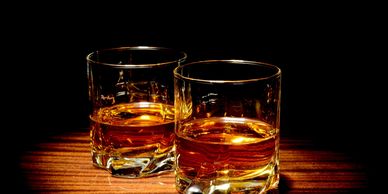 Two whiskey tumblers