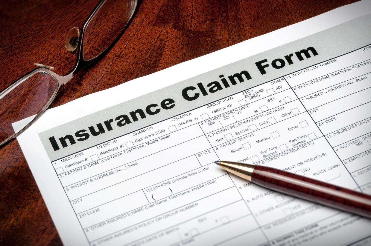 An insurance claim form