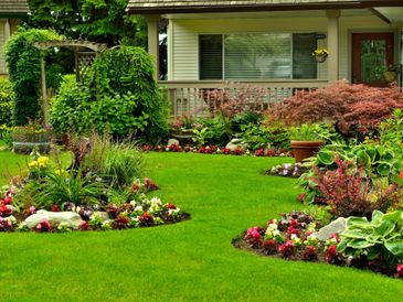 Clean cut lawns and edges 
Well planted flowers and plants 