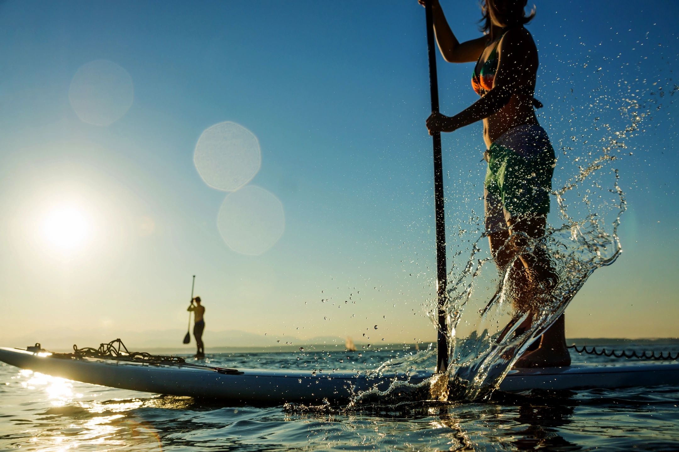 Water sports, stand up paddle boarding 