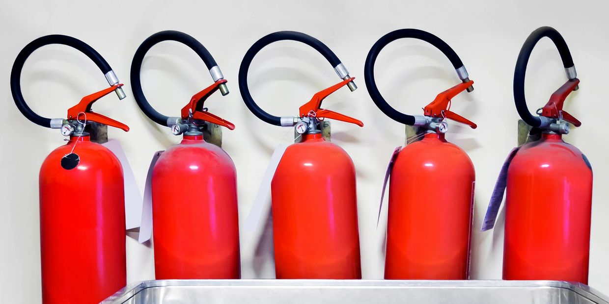 five fire extinguisher 