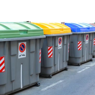 Waste Management with waste segregation. large bins