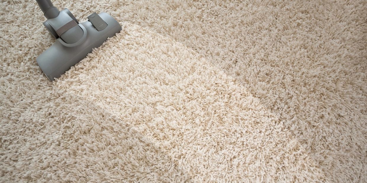 Carpet Cleaning before and after picture.
